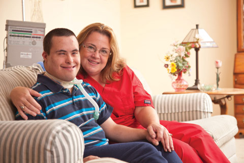 bayada client christopher with his nurse marjorie