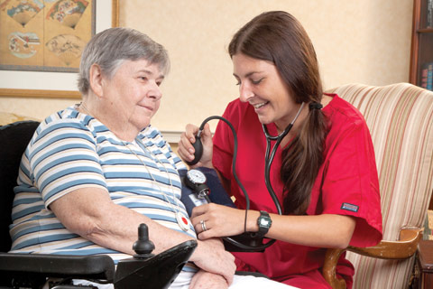 bayada client mary with her nurse jamie