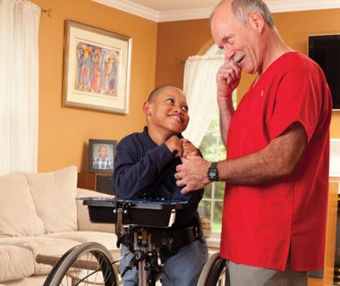 BAYADA client Gabe with his nurse John