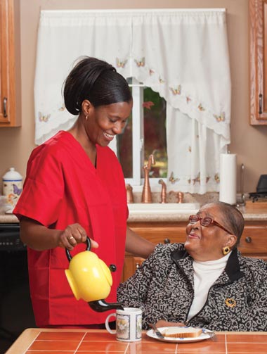 BAYADA client Virginia with her caretaker Vida